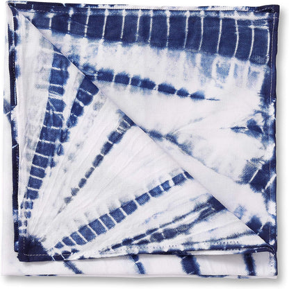 Folkulture Cloth Napkins for Dining Table or Cotton Dinner Napkins, Set of 4 Blue Shibori Reusable Napkins, 20-Inch by 20-Inch Cloth Napkins Home & Kitchen Kitchen & Dining Kitchen & Table Linens