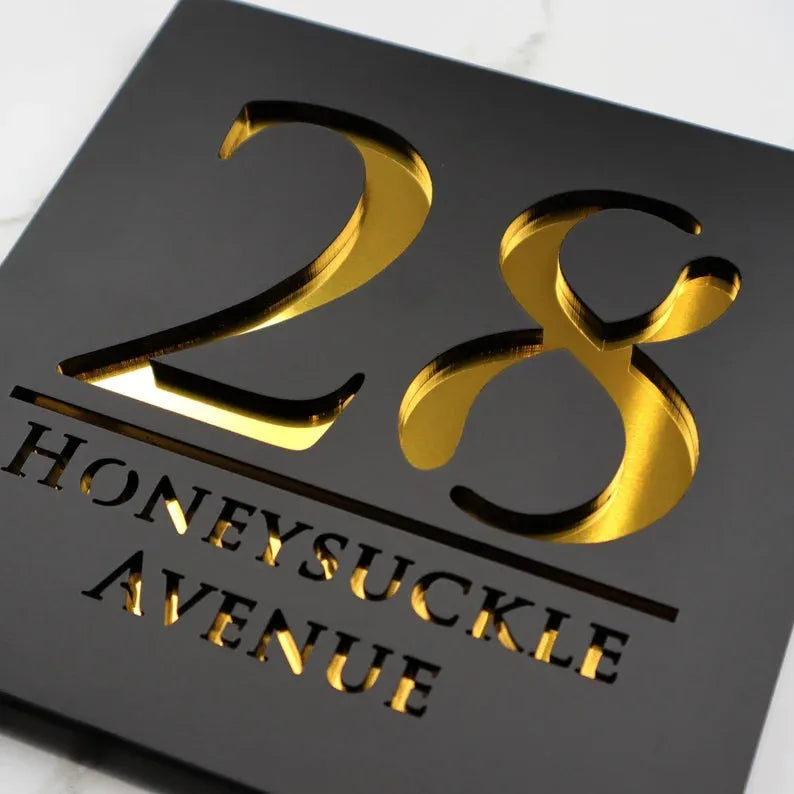 Plaque de numéro de porte personnalisée