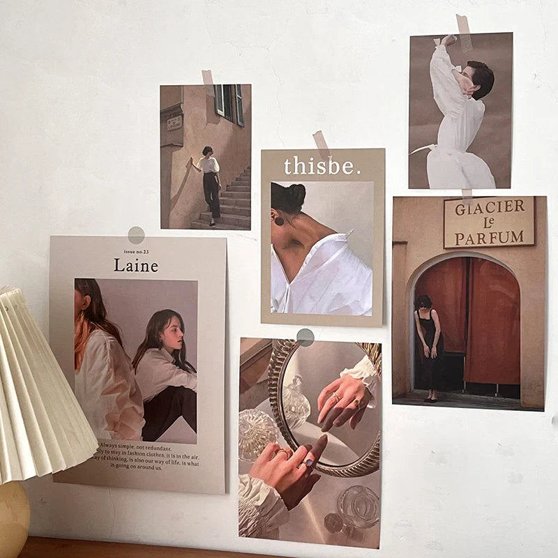 Vintage Parisian Film Aesthetic Wall Collage Kit