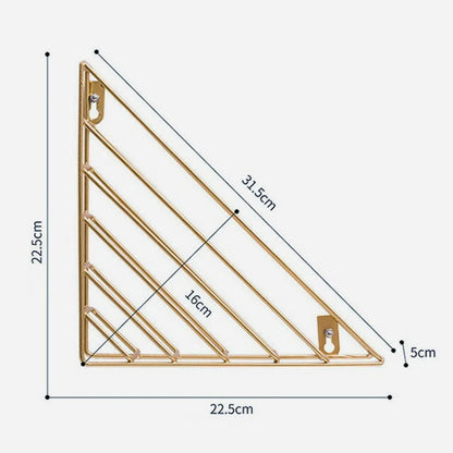 Geometric Wireframe Metal Magazine Rack