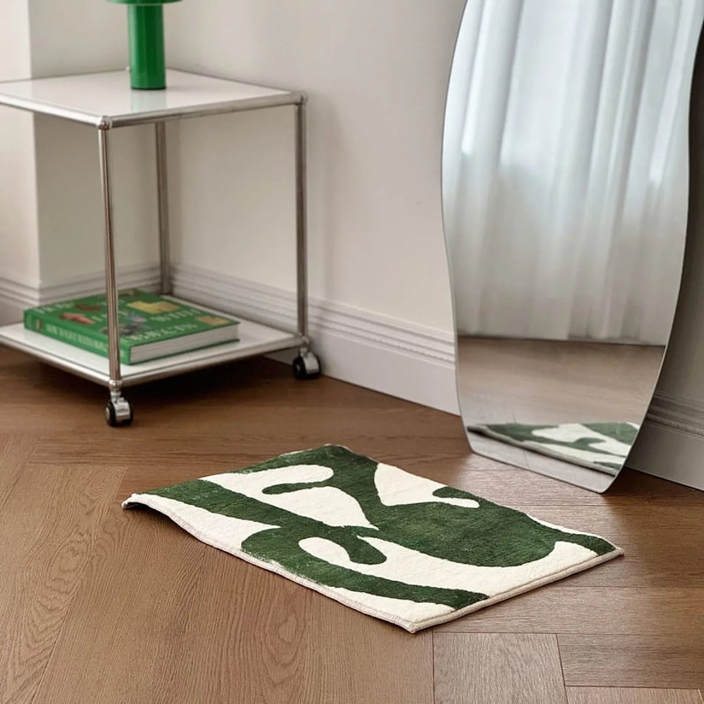 Plush Abstract Wave Polyester Accent Rug