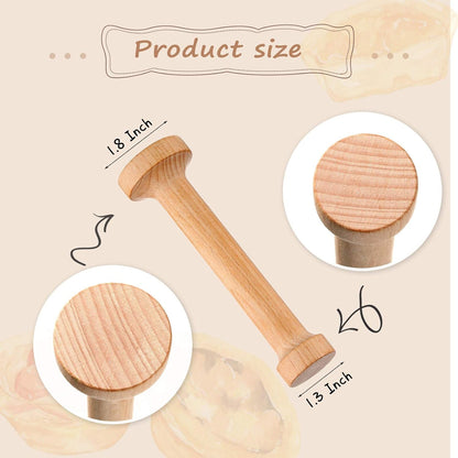 Patelai 2 Pcs Wooden Pastry Tamper Mini Tart Tamper Set Double Side Pie Pastry Dough Tamper Egg Tart Mold DIY Cake Pastry Tools for Egg Tart, Cheesecakes, Pasta and Dessert Baking Bakeware Home & Kitchen Kitchen & Dining Pie Tart & Quiche Pans Tart Pans