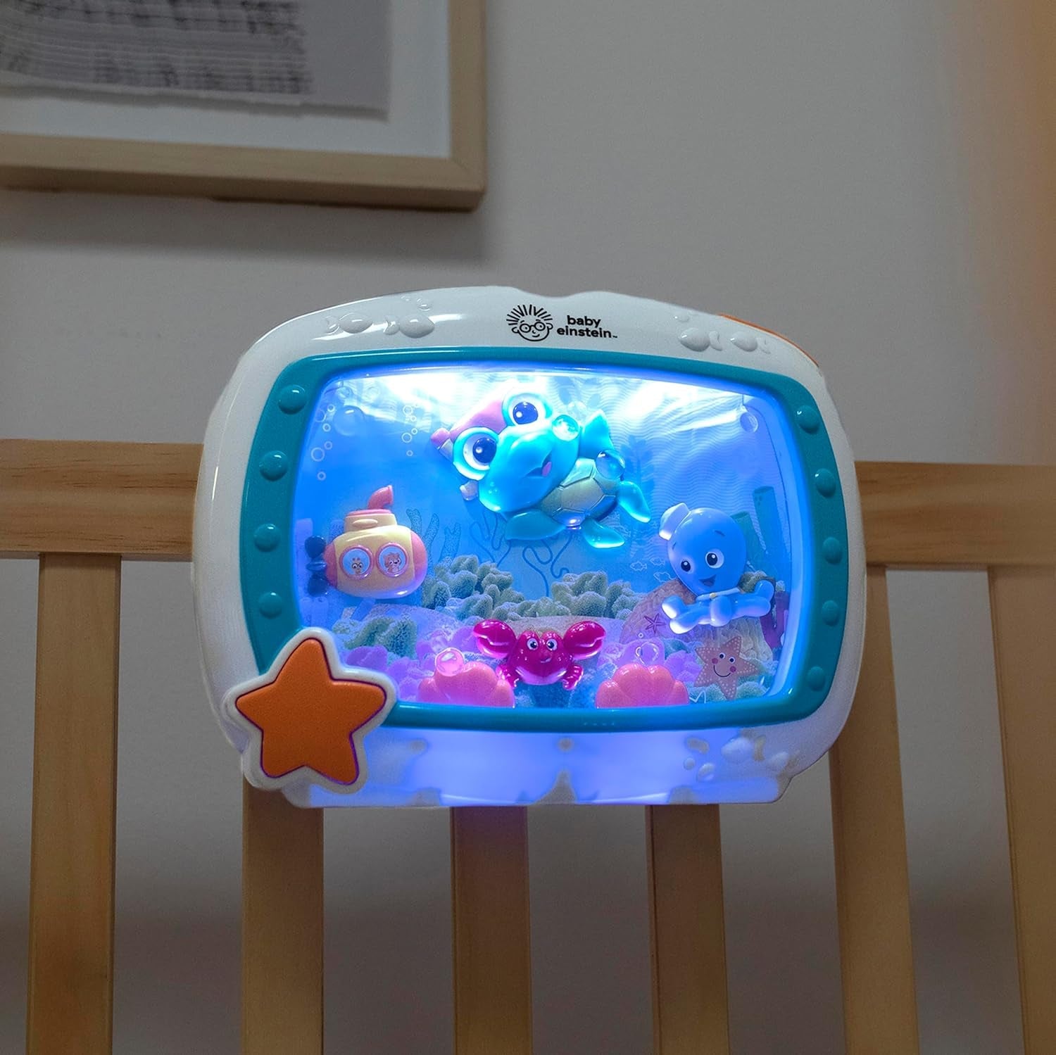 Baby Einstein Sea Dreams Soother Musical Crib Toy and Sound Machine, Newborn and Up Baby Products Décor Nursery Sleep Soothers