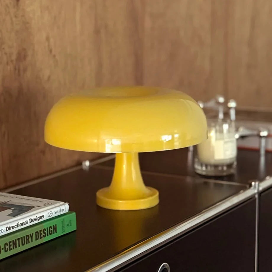 Retro Glossy Mushroom Accent Lamp