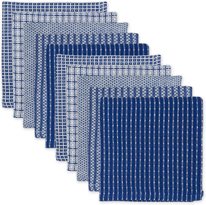 DII Ultra Absorbent, Everyday Cotton Kitchen Towels, Dishcloth Set, Assorted Blue, 5 Piece Dish Cloths & Dish Towels Home & Kitchen Kitchen & Dining Kitchen & Table Linens