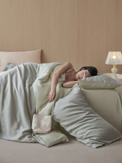 Silky-Smooth Solid Color Cooling Tencel Bedding Set