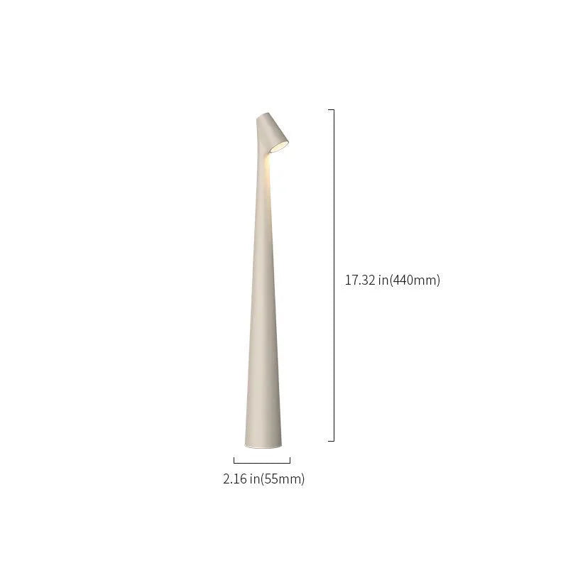 Sculptural Metal Cordless Touch Lamp