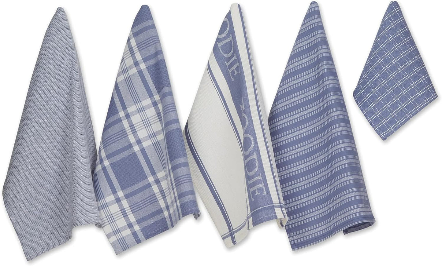 DII Everyday Collection Foodie Kitchen Set, Dishtowel & Dishcloth, Coral, 5 Piece Dish Cloths & Dish Towels Home & Kitchen Kitchen & Dining Kitchen & Table Linens