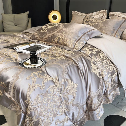 Serenity Cotton Satin Jacquard Bedding Set