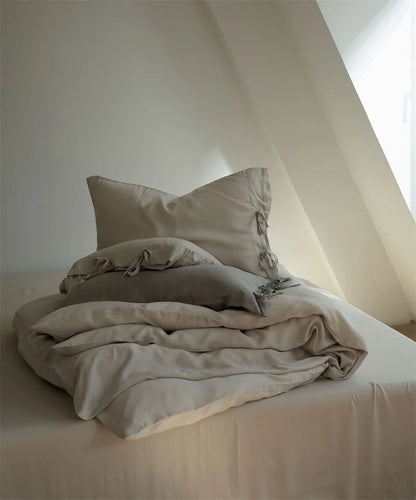 Silky Soft Tie Closure Tencel Bedding Set