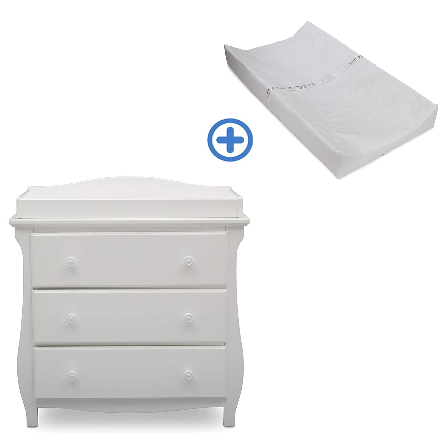 Lancaster 3 Drawer Dresser with Changing Top, Greenguard Gold Certified, Bianca White Baby Products Changing & Dressing Chests & Dressers Furniture Nursery