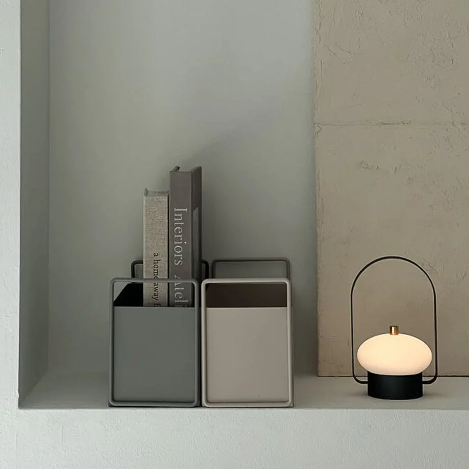 Matte Metal Minimalist Desktop Organizer