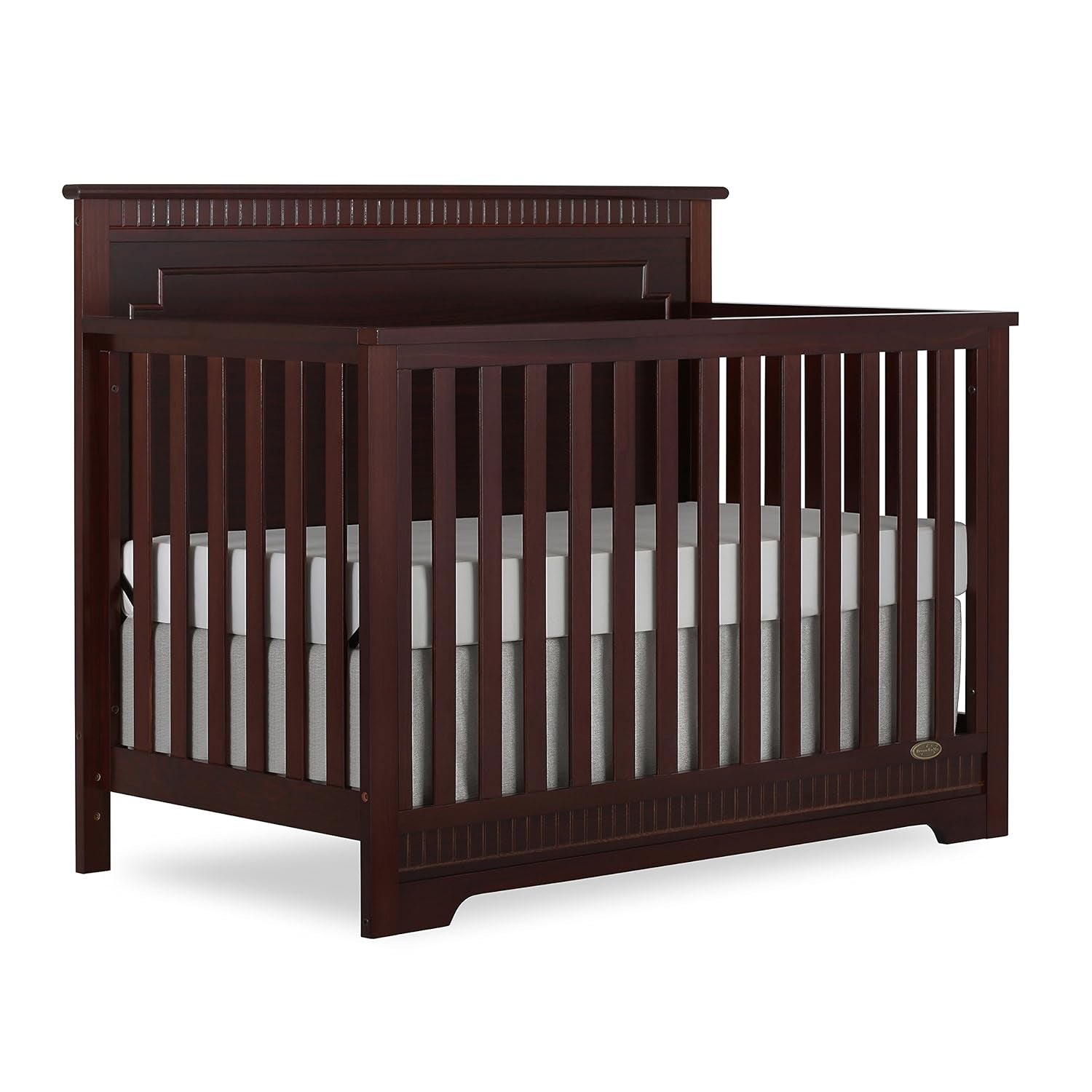 Morgan 5 in 1 Convertible Crib in Black, Greengaurd Gold Certified, Built of Sustainable New Zealand Pinewood Baby Products Cribs Furniture Infant & Toddler Beds Nursery