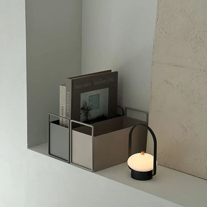 Matte Metal Minimalist Desktop Organizer