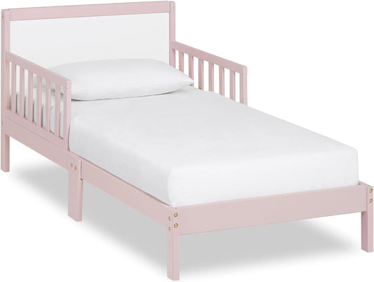 648-WHT Brookside Toddler Bed, 53L X 29W X 28H, Blush Pink/White Baby Products Furniture Infant & Toddler Beds Nursery Toddler Beds