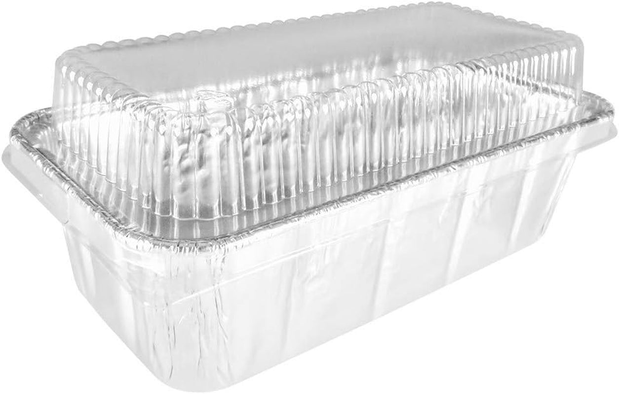 Handi-Foil Disposable Aluminum 2 Lb. Loaf Pan with Clear Plastic Snap on Lid - 28 Ounces Rectangular Aluminum Foil Pans, Baking Pan Perfect for Baking, Cooking Preparing Food, 5100P, 25 Count Pack Bakeware Bread & Loaf Pans Home & Kitchen Kitchen & Dining Loaf Pans