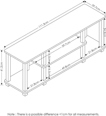 Furinno ‎20 Pounds Turn-N-Tube No Tools 3D 3-Tier Entertainment TV Stand up to 50 Inch TV, Square Tubes, Americano/Black Furniture Home & Kitchen Living Room Furniture Television Stands & Entertainment Centers TV & Media Furniture