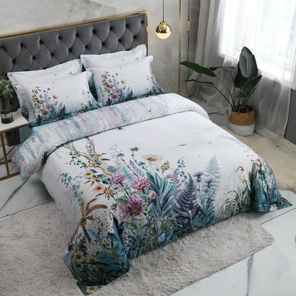 Gianna Light Gray Egyptian Cotton Bedding Set