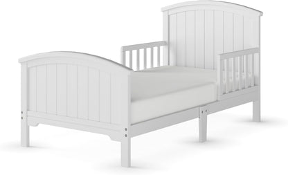 Child Craft Hampton Arch Top Toddler Bed for Kids with Guard Rails, Low to Ground Design, Made of Pinewood, Featuring Clean Lines to Match Any Décor (Matte White) Baby Products Furniture Infant & Toddler Beds Nursery Toddler Beds