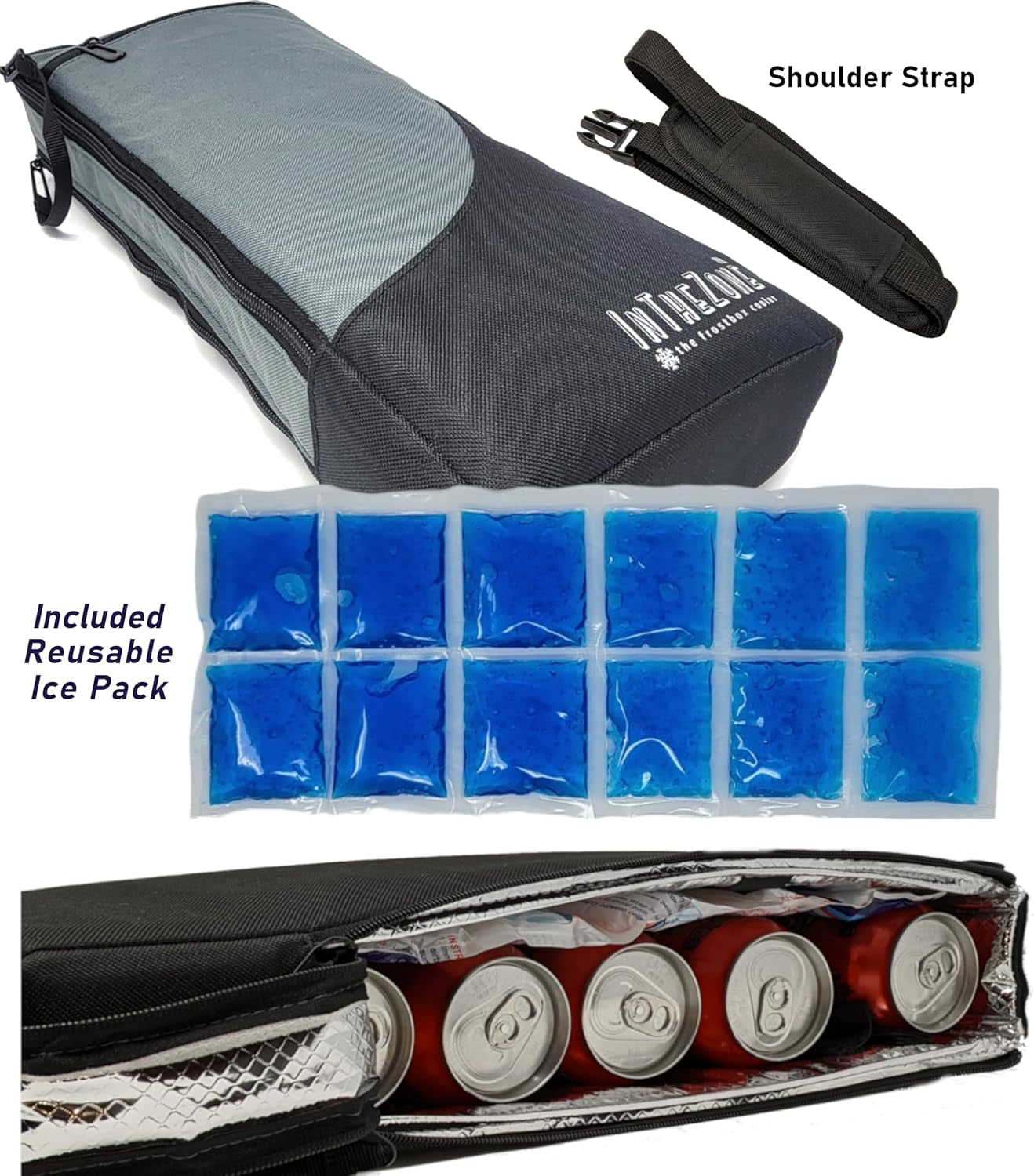 Frostbox Golf Bag Cooler and Ice Pack - Small 6 Pack Golf Beer Cooler - Hidden and Fits Discreetly in Golf Bag - Covert Insulated Golf Cooler Bag Sleeve - Golf Accessories for Men Camp Kitchen Camping & Hiking Coolers Outdoor Recreation Sports & Outdoors