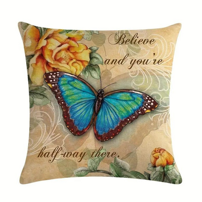 Rustic Butterfly Cushion Covers