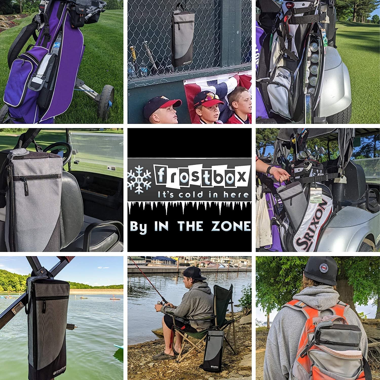 Frostbox Golf Bag Cooler and Ice Pack - Small 6 Pack Golf Beer Cooler - Hidden and Fits Discreetly in Golf Bag - Covert Insulated Golf Cooler Bag Sleeve - Golf Accessories for Men Camp Kitchen Camping & Hiking Coolers Outdoor Recreation Sports & Outdoors