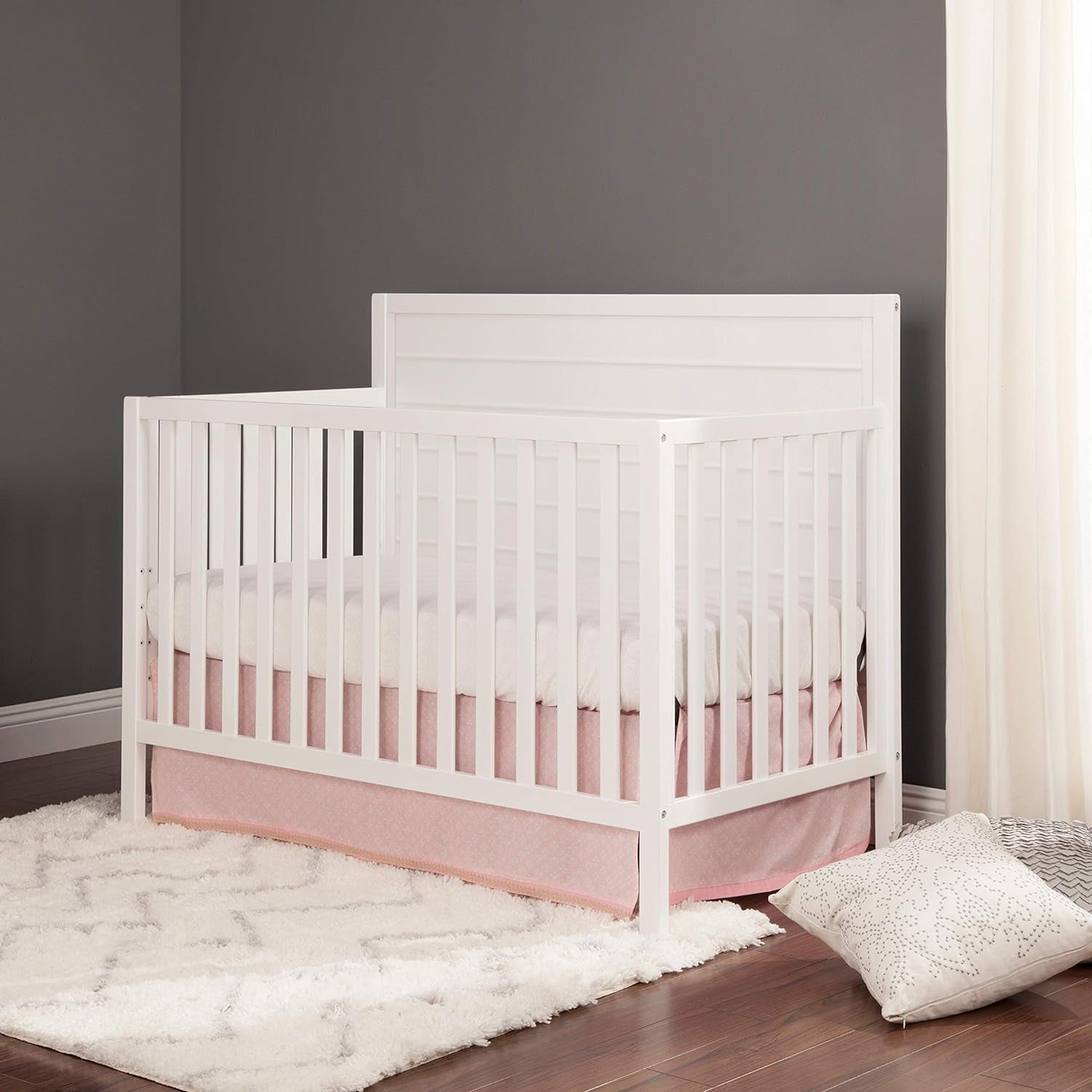 Carter'S by Davinci Morgan 4-In-1 Convertible Crib in White, Greenguard Gold Certified Baby Products Convertible Cribs Furniture Infant & Toddler Beds Nursery