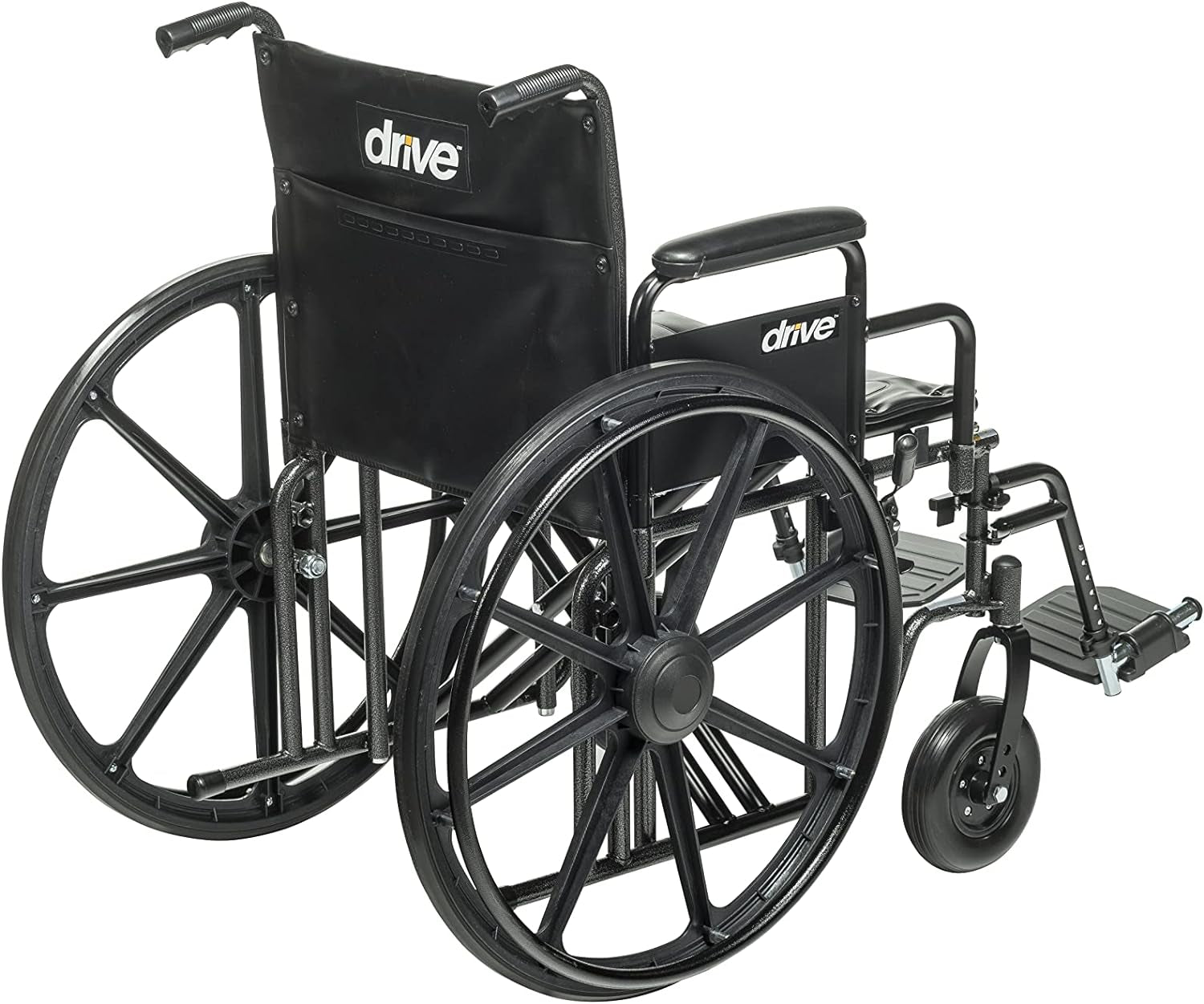 Drive Medical Sentra EC Heavy Duty Bariatric Transport Wheelchair with Detachable Desk Arms and Swing-Away Footrests, Black Mobility & Daily Living Aids Mobility Aids & Equipment Mobility Scooters & Accessories Self-Propelled Wheelchairs Wheelchairs