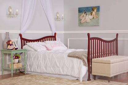 Violet 7-In-1 Convertible Life Style Crib in Cherry, Greenguard Gold Certified, 4 Mattress Height Settings, Made of Sustainable New Zealand Pinewood Baby Products Cribs Furniture Infant & Toddler Beds Nursery