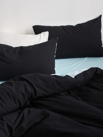 Reversible Two-Tone Washed Cotton Bedding Set