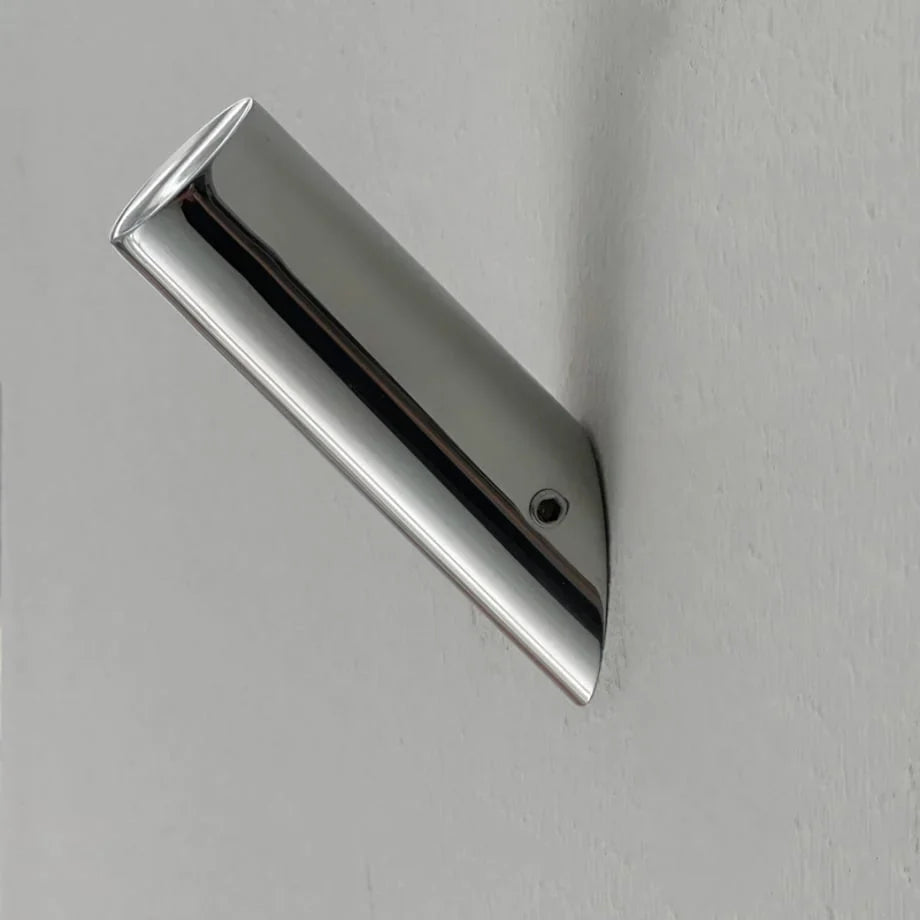 Polished Cylindrical Metal Wall Hook