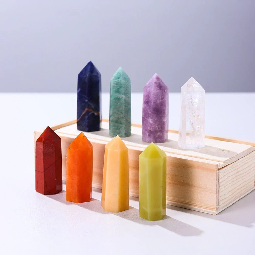 8pcs Array Crystal Points Quartz Set