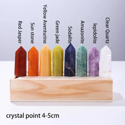 Ensemble de 8 points de cristal à quartz