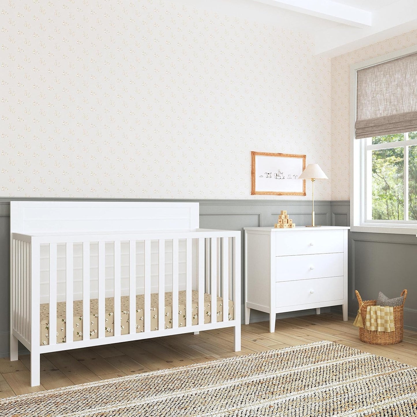 Carter'S by Davinci Morgan 4-In-1 Convertible Crib in White, Greenguard Gold Certified Baby Products Convertible Cribs Furniture Infant & Toddler Beds Nursery