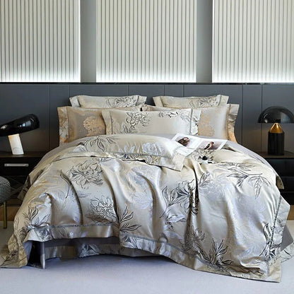 Alma Luxury Vintage Floral Jacquard Bedding Set