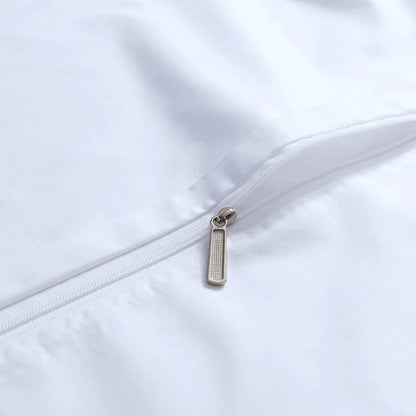 Degella Pink Stripe Egyptian Cotton Luxury White Bedding Set
