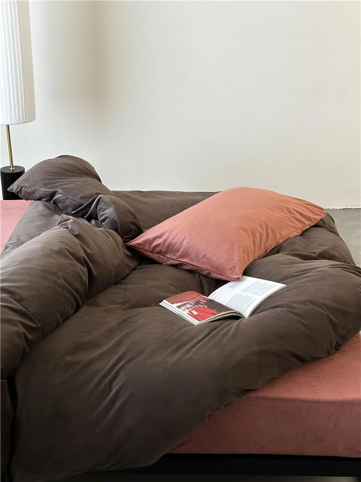 Plush Solid Color Velvet Bedding Set