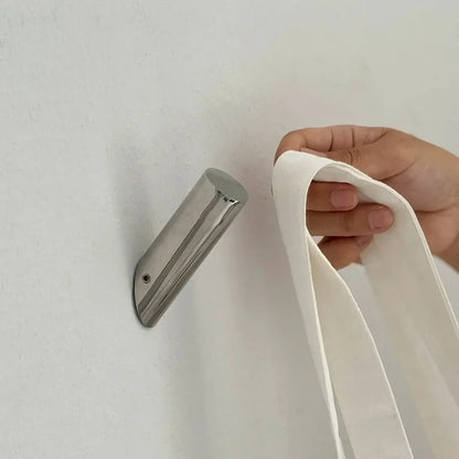 Polished Cylindrical Metal Wall Hook