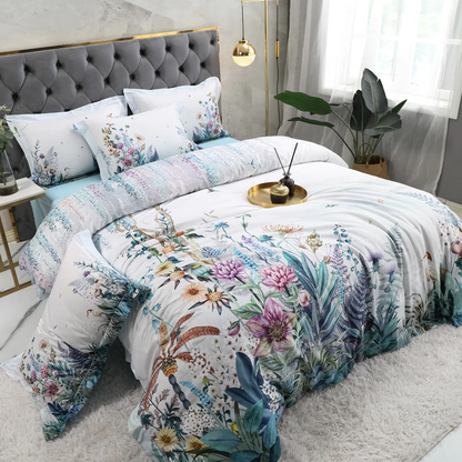 Gianna Light Gray Egyptian Cotton Bedding Set