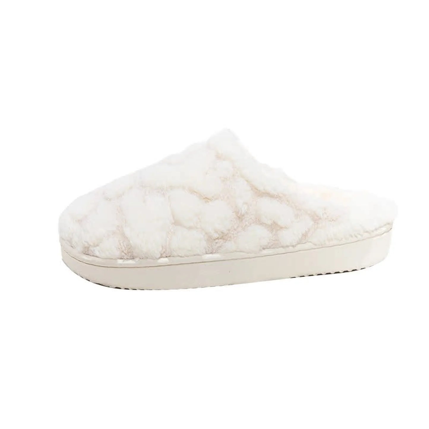 Plush Bubble Textured Fleece House Slippers