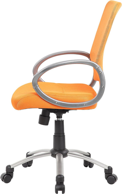 Boss Office Products Mesh Back Task Chair with Pewter Finish in Orange Furniture Home & Kitchen Home Office Chairs Home Office Desk Chairs Home Office Furniture