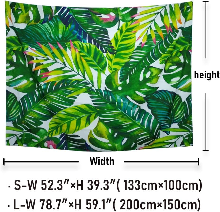 Leaf Tapestry Wall Hanging Palm Leaf Tapestry Banana Leaf Tapestry Wall Tapestry for Living Room Bedroom Dorm Decor Home & Kitchen Home Décor Products Tapestries