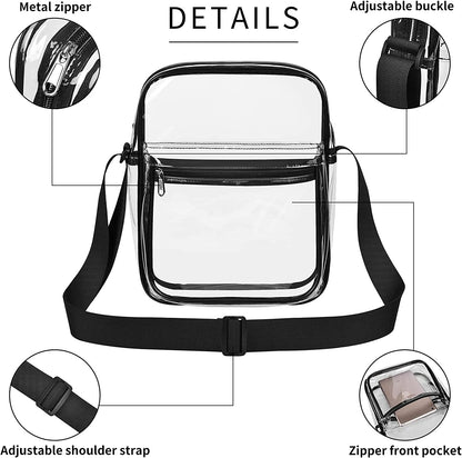 USPECLARE Clear Messenger Bag for Work & Business Travel, Transparent Crossbody Shoulder Bag Gym Clear Bag with Front Pocket and Adjustable Strap for Women, Men (Large ) Clothing Luggage & Bags Luggage & Travel Gear Messenger Bags Shoes & Jewelry