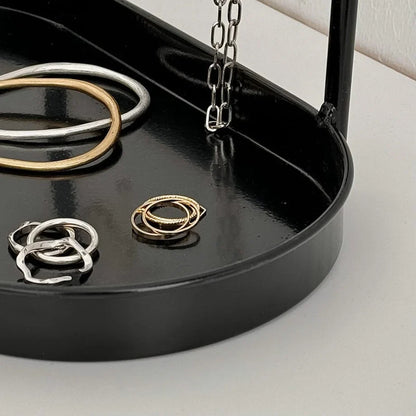 Sleek Arched Metal Jewelry Organizer