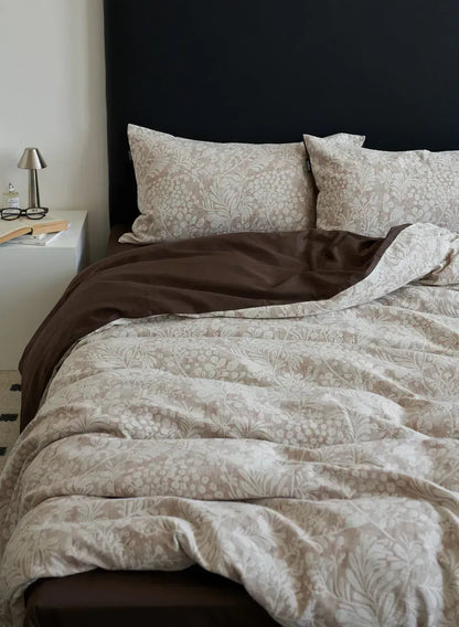 Jacquard Botanical Washed Cotton Bedding Set