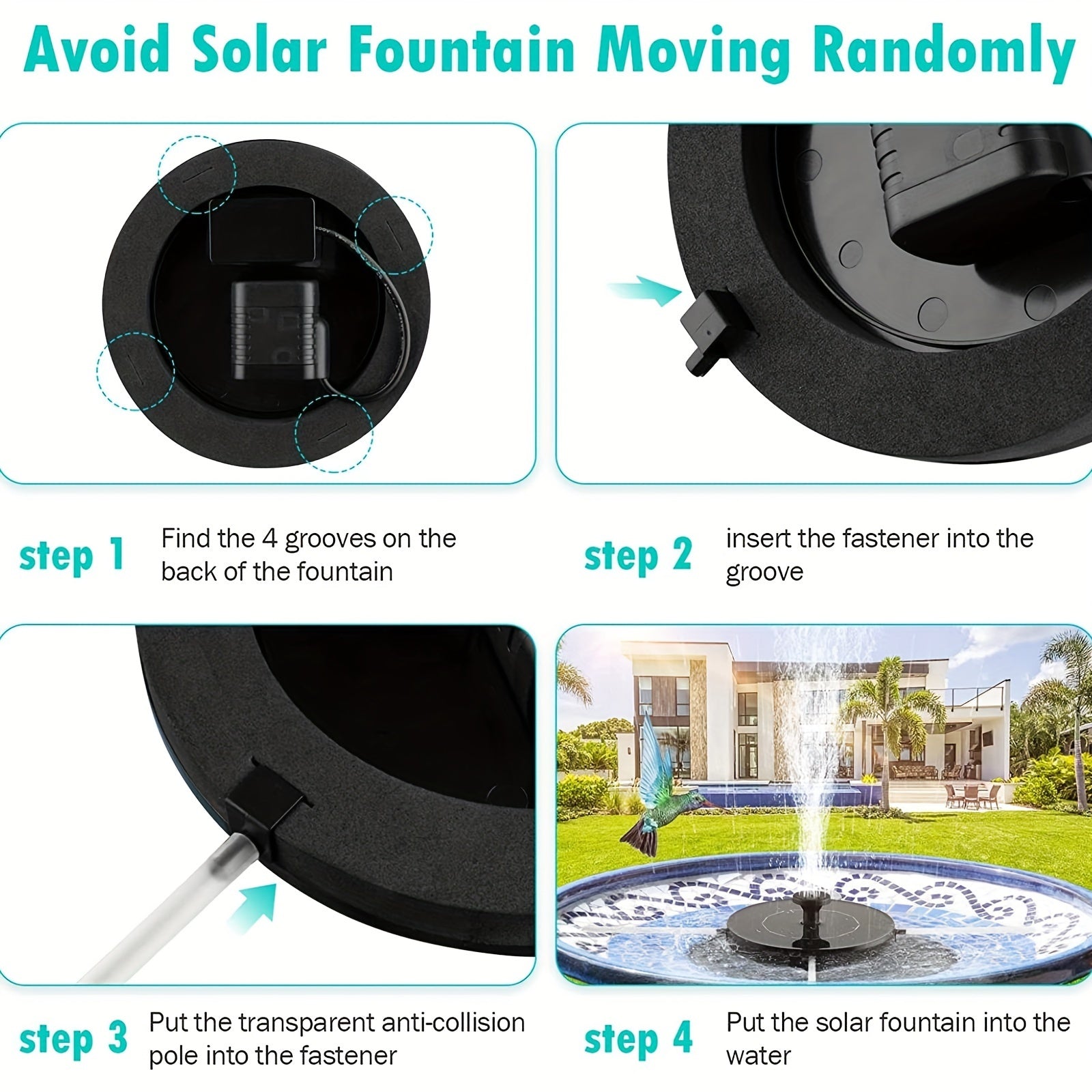 Mini Solar Floating Water Fountain