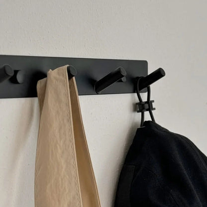 Sleek Minimalist Metal Wall Hook Rack