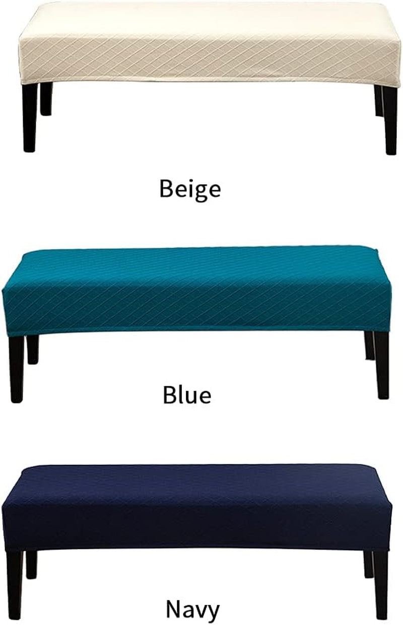 Dining Room Bench Cover,Stretch Jacquard Dining Bench Cover,Spandex Upholstered Bench Seat Slipcovers Soft Rectangle Furniture Protector for Kitchen Dining Bench Seat Protector(Blue) Dining Chair Slipcovers Home & Kitchen Home Décor Products Slipcovers