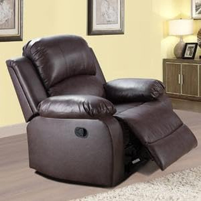 Black Leather Recliner Chair, Maunal Reclining Chair Living Room Furntiure Set for Home/Office/Apartment - 1 Piece Chairs Furniture Home & Kitchen Living Room Furniture