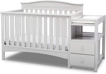 Birkley Convertible Crib N Changer + Changing Pad and Cover [Bundle], Grey Baby Products Changing & Dressing Changing Tables Furniture Nursery